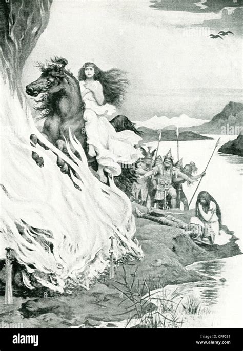 This Illustration Shows The End Of Brunhild Wotan Was A Sky God