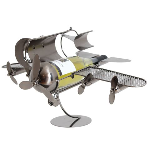 Als brubaker wein flaschenhalter barkeeper metall skulptur mit geschenkkarte. BRUBAKER Flaschenhalter Paar im Flieger Metall Skulptur ...