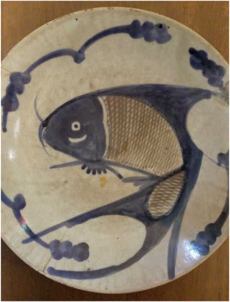 Piring Dinasti Ming Lukis Ikan Original