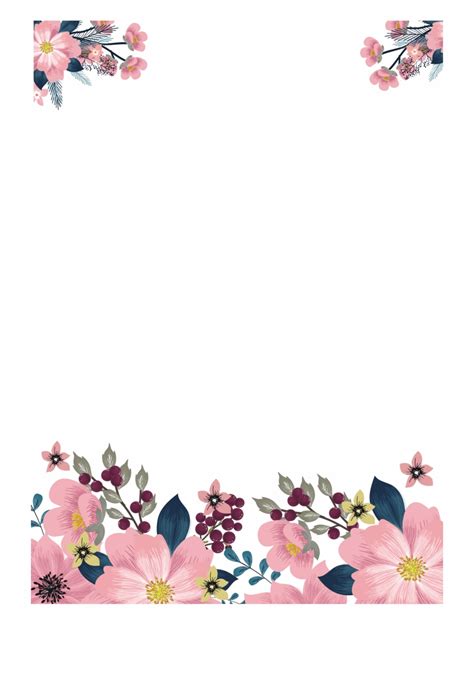 Download Png Flower Border Black 8 Simple Flower Frame - Clip Art ...