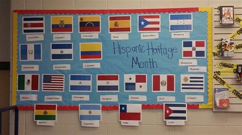 Hispanic Heritage Month Bulletin Board In Rhs Library Hispanic