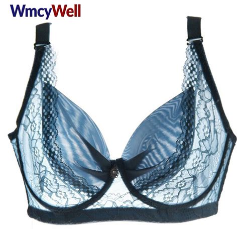 Wmcywell Ladies Ultra Thin Underwire Large Size Sexy Lace Push Up