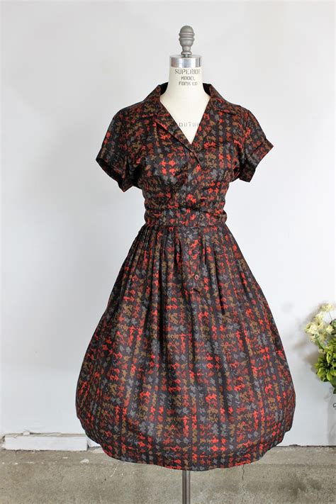 Vintage 1950s Shirtwaist Dress By Fashion First Toadstool Farm Vintage