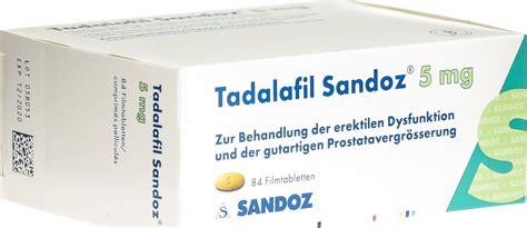 Tadalafil Sandoz Filmtabletten mg Stück in der Adler Apotheke