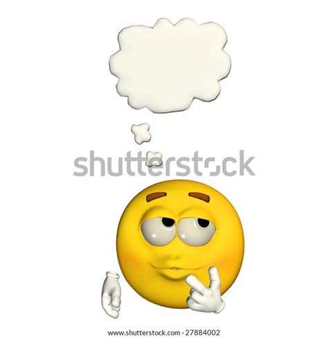 Yellow Emoticon Guy Thinking Balloon Stock Illustration 27884002