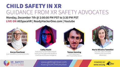 I'm a security professional who also dabbles in gaming and community management. Child Safety in XR: Guidance from XR Safety Advocates | Ready Hacker One