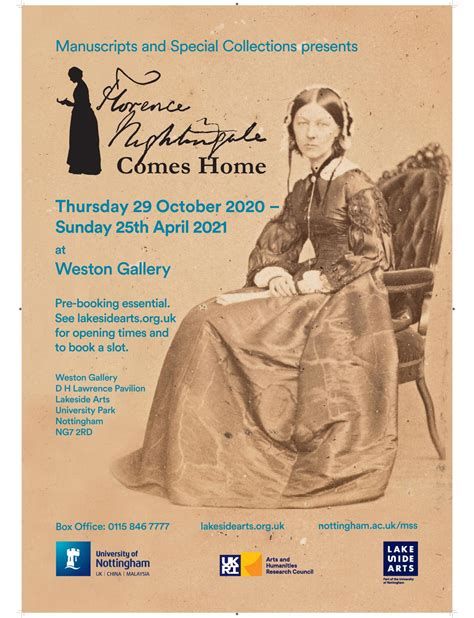 Florence Nightingale Comes Home To Lakeside Arts Manuscripts And
