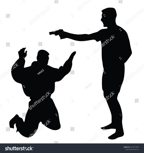 Self Defense Battle Vector Silhouette Illustration Vector De Stock