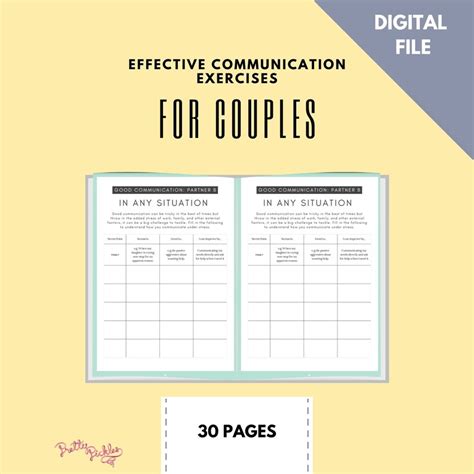 couples communication worksheets couples therapy workbook etsy