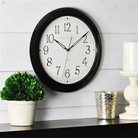 Firstime Firstime And Co® Black Slim Wall Clock In The Clocks