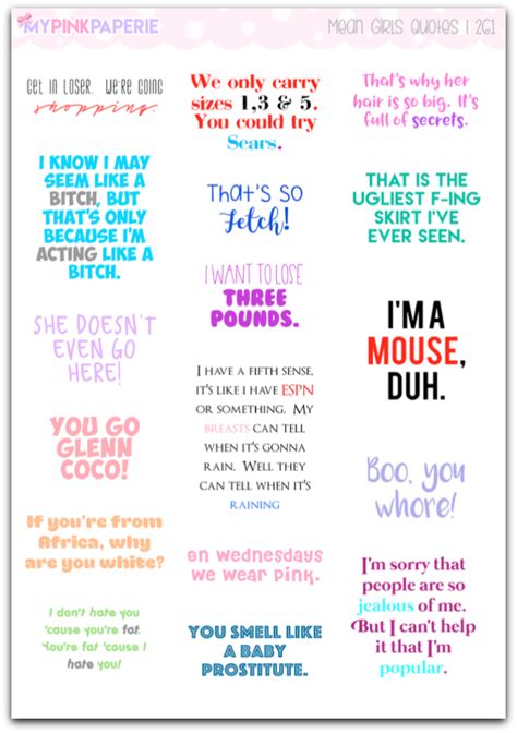 Mean Girls Movie Quotes Mean Girl Quotes Mean Girls Girl Quotes
