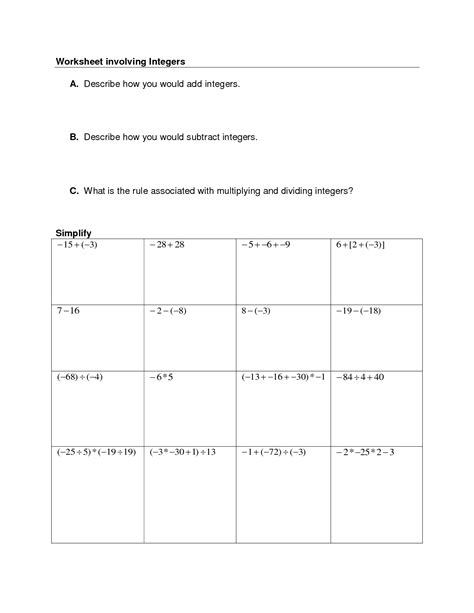 Rational Numbers Word Problems Worksheet Grade 6