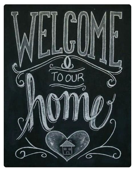 Welcome To Our Home Chalkboard All Wall Quotes Canvas Art Cool Walls