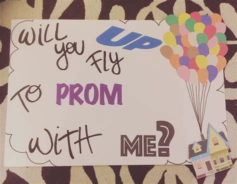 Homemade Disneys Up Promposalprom Ask Asking To Prom Promposal