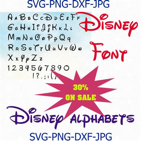 Disney Font Svg Disney Alphabet Svg Disney Letters Svg Cricu Inspire