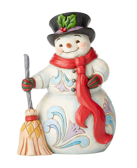 Jim Shore Snowman With Top Hat And Scarf Christmas Snowman Christmas