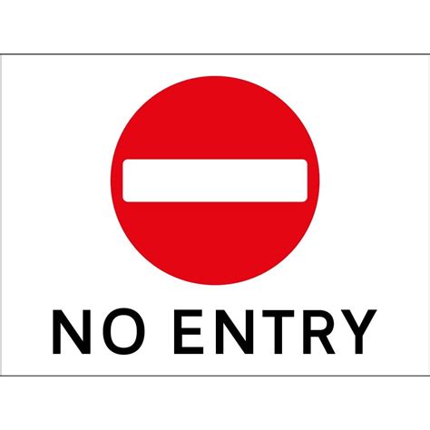 No Entry Sign 600mm X 450mm From Key Signs Uk
