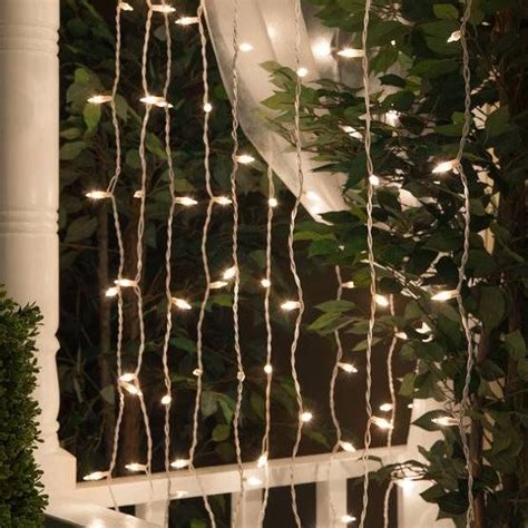 150 Curtain Icicle Lights Clear White Wire Hang From The Patio Or