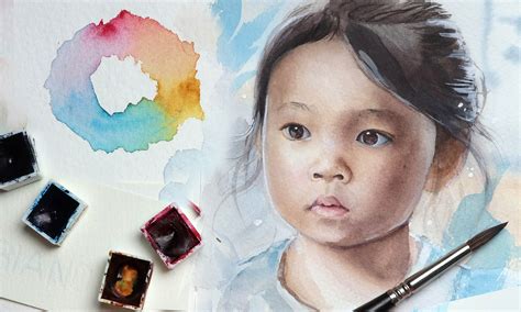 Learn To Paint Realistic Watercolor Portraits Color Mixing And Blending