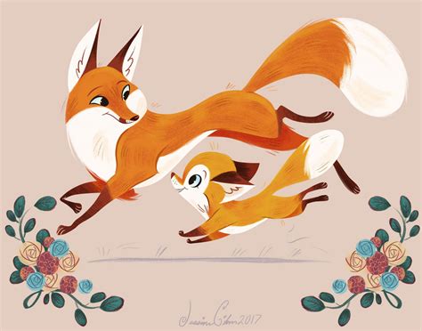 Mom Baby Fox Project On Behance