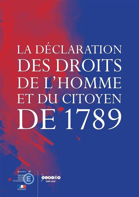 Déclaration Des Droits De Lhomme Et Du Citoyen De 1789 France