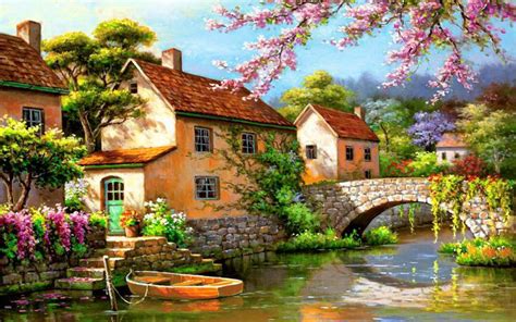 Beautiful Countryside Village Wallpapers Wallpaper Cave