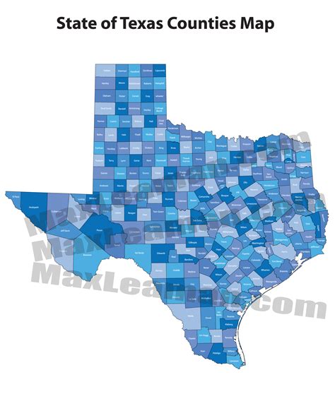 Texas Counties Map Map Of Texas Counties Tx County Map