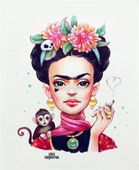 Russian Artist Draws New Portraits Cartoons Of Celebrities Frida