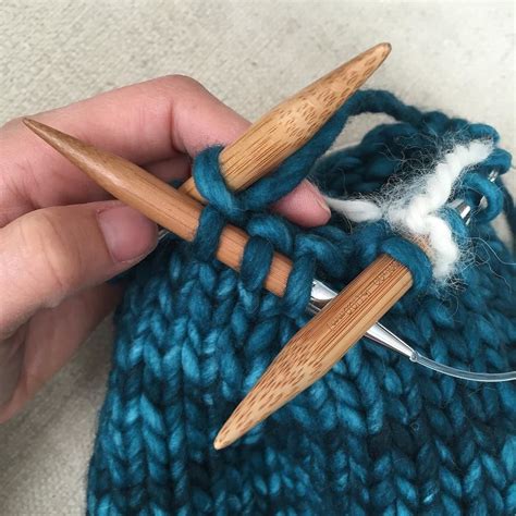 Double knitting is a form of hand knitting in which two fabrics are knitted simultaneously on one pair of needles. Pro tip: instead of double pointed needles I just add an ...