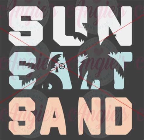 Sun Salt Sand Svg Cut File Instant Download Etsy