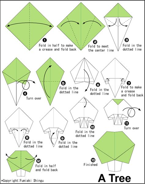 Tree Easy Origami Instructions For Kids