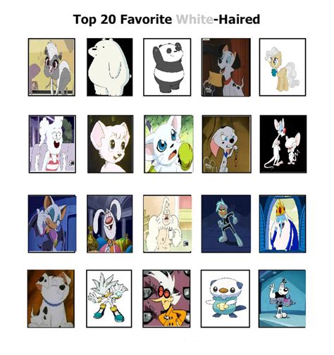 My Top 20 Favorite White Haired Characters By Cartoonstar92 On Deviantart
