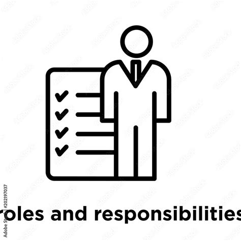 Roles And Responsibilities Icon Isolated On White Background Stock Vector Adobe Stock