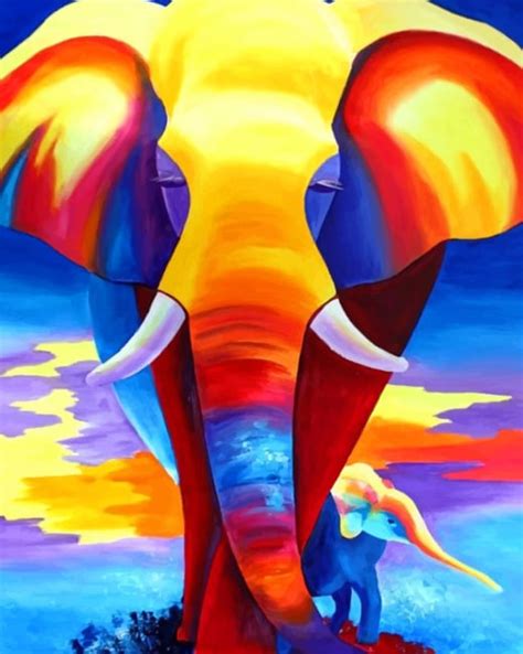 Colorful Elephant New Paint By Numbers Numeral Paint