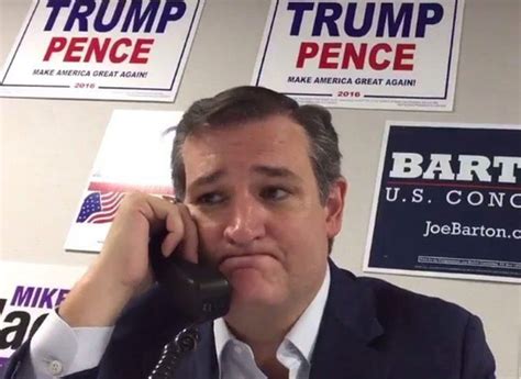 Sad Ted Cruz Phone Banking For Donald Trump Is A Pretty Great Meme