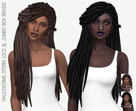 Sims 4 Hairs ~ Miss Paraply Hallow S Storm Hair Retextured