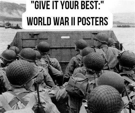 Give It Your Best World War Ii Posters Tri State Genealogical Society