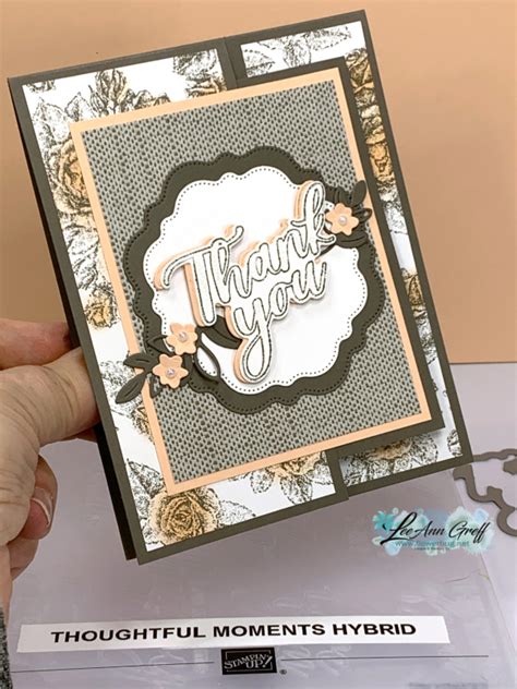 A Unique Fun Fold Card With Thoughtful Moments Hybrid Embossing Folder