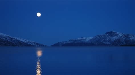 3840x2160 Full Moon Lake Mountains 4k Hd 4k Wallpapers Images