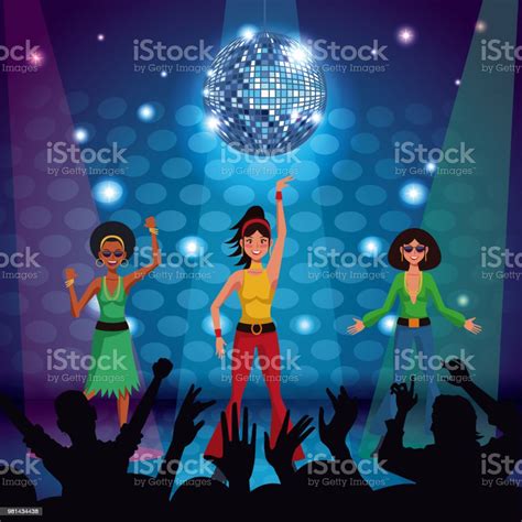 Couple Of Disco Dancers Stock Illustration Download Image Now 1970