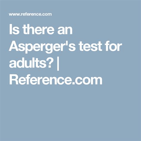 Is There An Aspergers Test For Adults Aspergers Test Aspergers Aspergers Syndrome