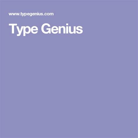 Type Genius Font Pairing Typography Fonts Genius Graphic Design