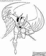 Coloring Hawkman Pages Dc sketch template