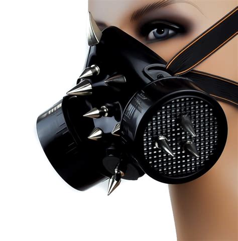 Cyber Steam Punk Gas Mask Cosplay Dual Respirator Gothic