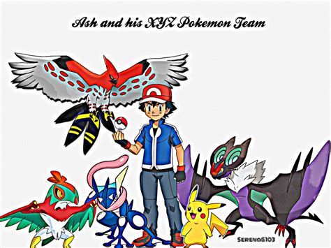 Ash With His Xyz Team~ By Thekalosqueenserena On Deviantart