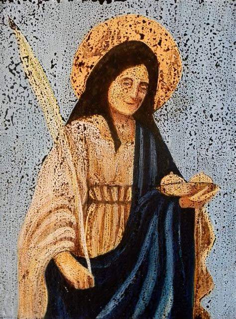 Saint Agathas Icon Hand Painted Etsy