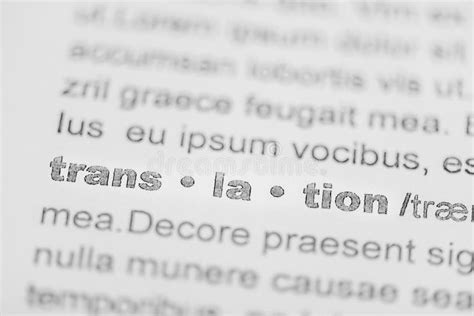 Close Up Of Word Translation In Stock Photo Image Of Word Text