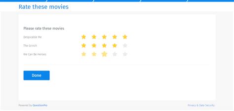 Star Rating Question Type Questionpro Help Document