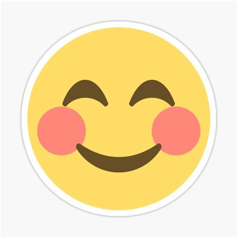 Smile Emoji Happy Face Sticker For Sale By Roarr Redbubble