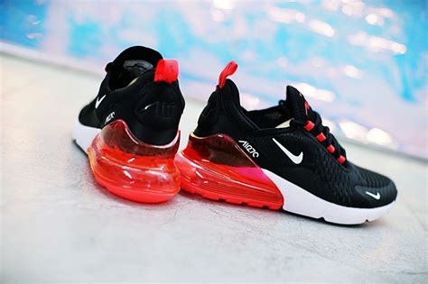 Nike Air 270 Flyknit Black White Red Ah8050 016 Footwear Trainers Mens